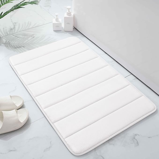 Buganda Memory Foam Bath Mat, Ultra Soft and Non-Slip Bathroom Rugs, Water - Image 9