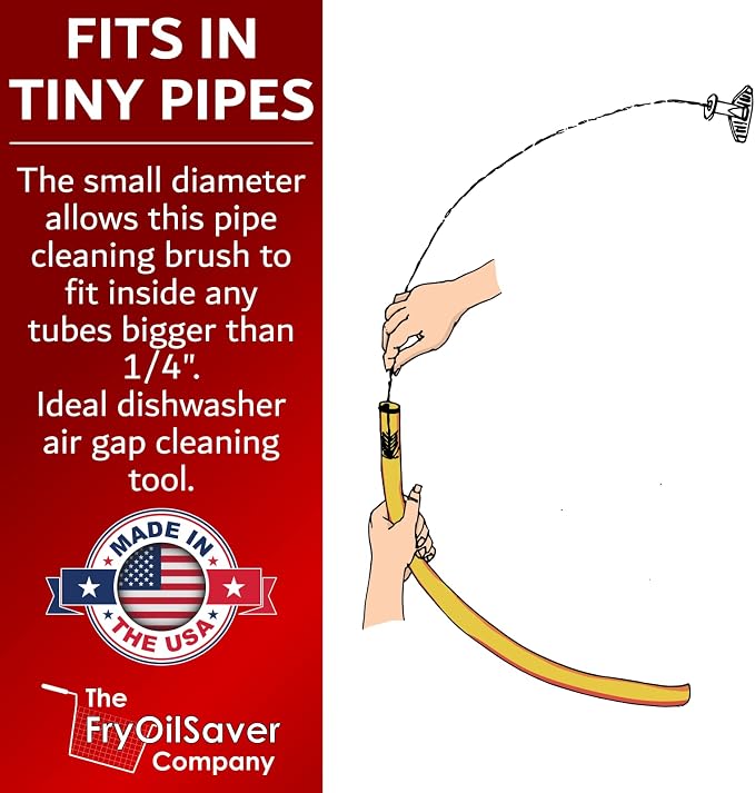 48" Air-Gap Drain Pipe Cleaning Brush, Flexible Dishwasher Cleaning Brush in - Image 5