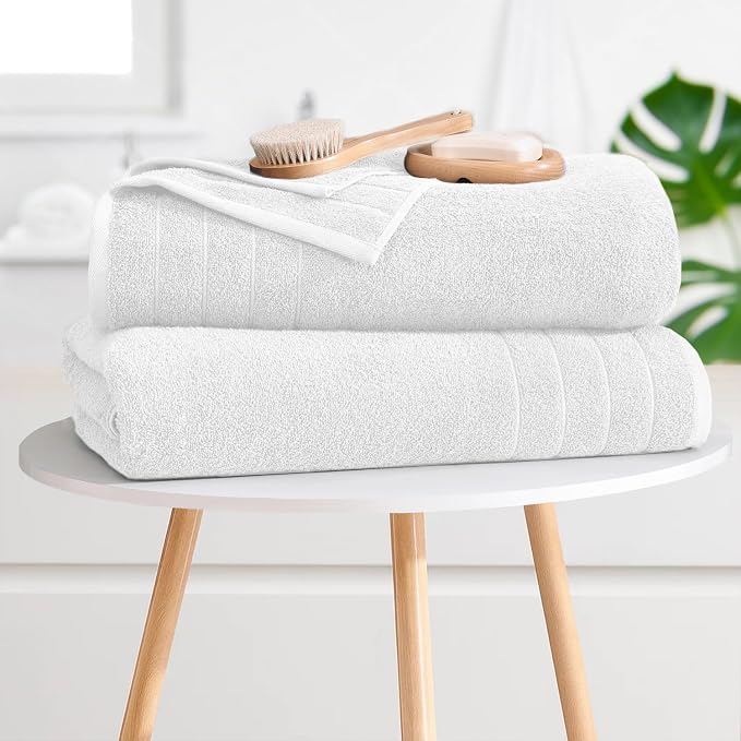 DAN River Extra Large Bath Towels Set of 4, 30 x 60 Inches - Image 7