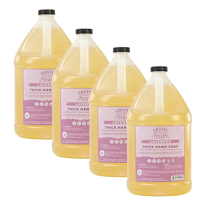 Adams Handmade Soap Thick Organic Castile Liquid Hand Soap 1 Gallon Refill by AdamsHandmadeSoap