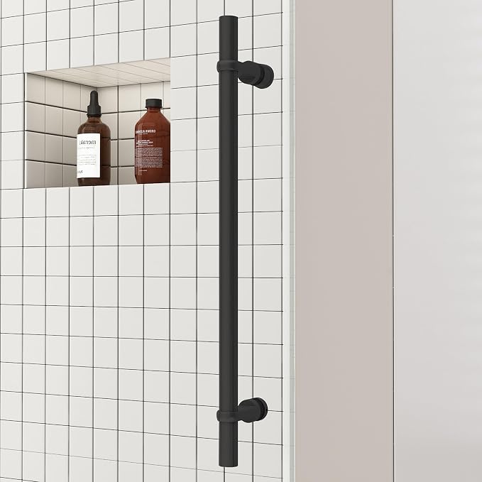 Sunrosa Frameless Tub Shower Door 60" W x 60" H, Shower Door Clear Tempered - Image 3