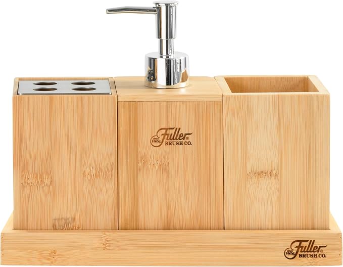 Fuller’s Bamboo Bathroom Counter Set – Eco-Friendly & Water-Resistant Sink by FullerBrush