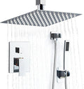 12 Inch Ceiling Mount Shower Faucet Set, Square Rain Shower Spray Combo Luxury by RTOBWEYE