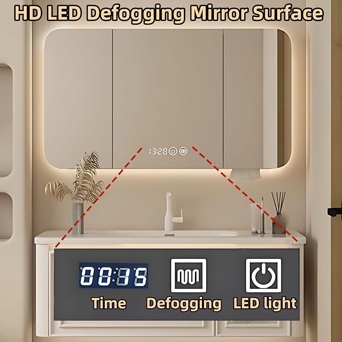 60IN Wall Mounted Bathroom Vanity Set - Image 6