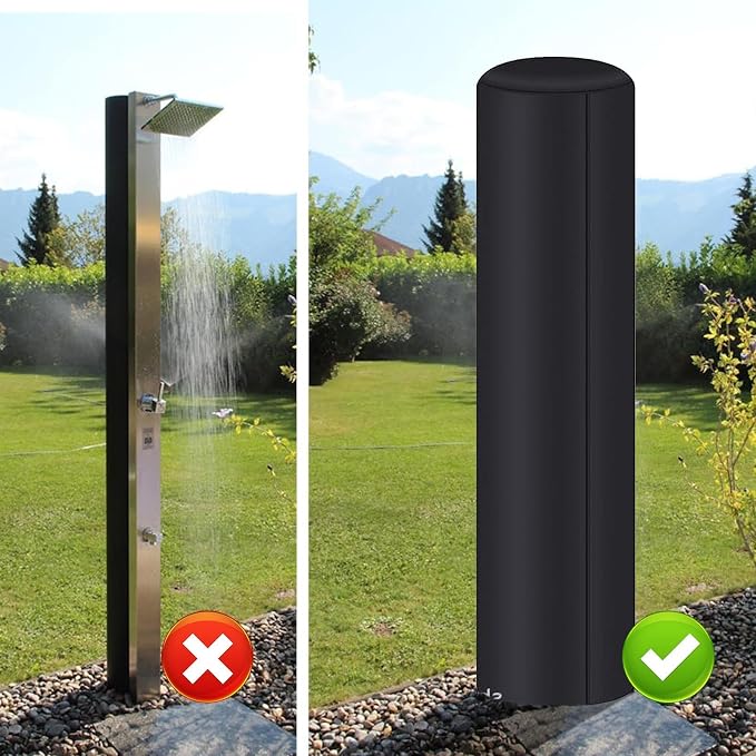 Solar Shower Cover, Windproof Outdoor Protector, 86.61×25.98 Inches Garden - Image 5