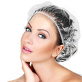 100PCS Larger Shower Caps Disposable, Thicker Waterproof Plastic Elastic Hair by AIDIQIU