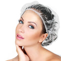 50PCS Disposable Shower Caps, Plastic Clear Thickening Bath Hair Cap and Thick by AIDIQIU