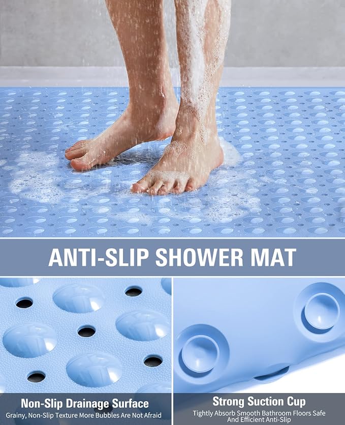 Yolife Extra Large TPE Shower Mat, 47.2" L x 31.5" W Anti Slip Bath Mat - Image 4