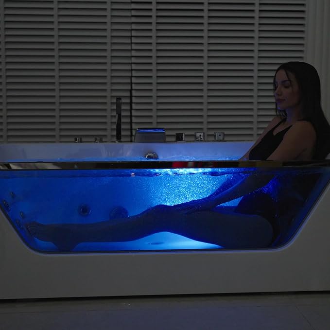 Empava 67 in. Acrylic Alcove Whirlpool Bathtub - Image 5