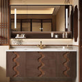70 inch Bathroom Vanity with Sink – Modern Wall Mounted Bathroom Vanity Cabinet by ZGNBSD