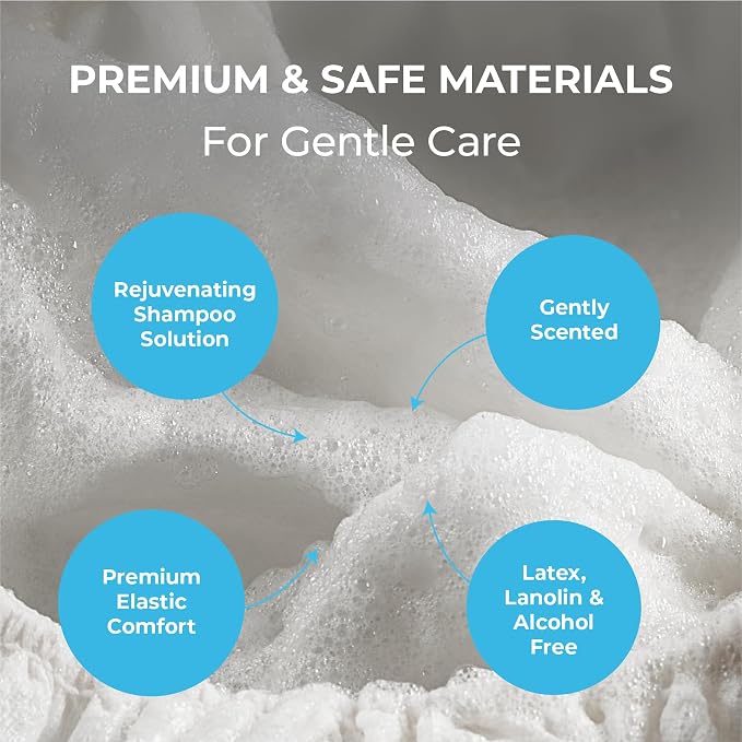 Scrubzz Shampoo Cap No Rinse for Elderly and Bedridden Patients, Rinse Free - Image 5