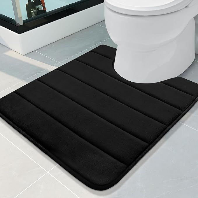 Buganda Memory Foam U-Shaped Contour Toilet Rugs, Non Slip Absorbent, Thick by Buganda