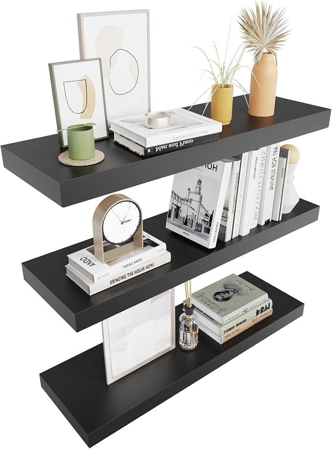 Colima Floating Shelves for Wall, Rustic Wood Wall Mounted Shelves for Bathroom by Colima