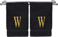 Monogrammed Hand Towel, Personalized Initial Gift, Extra Absorbent 100% Turkish by BareCotton