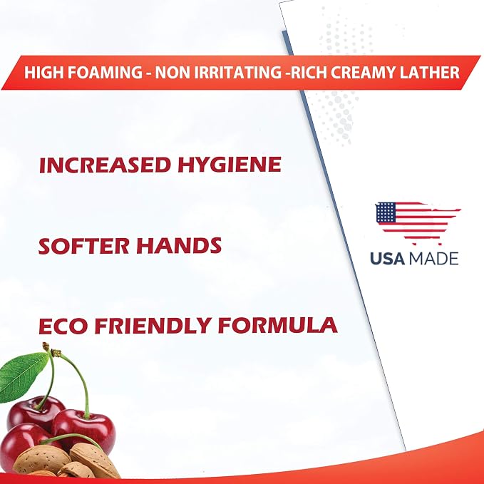 GreenFist Foaming Hand Soap Refills Almond Cherry Scent Jug Foam Refill Made in - Image 6