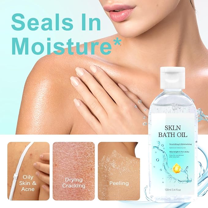 SKLN Deep Hydrating Bath & Shower Oil – Silky Smooth Skin, Moisturizing & - Image 6