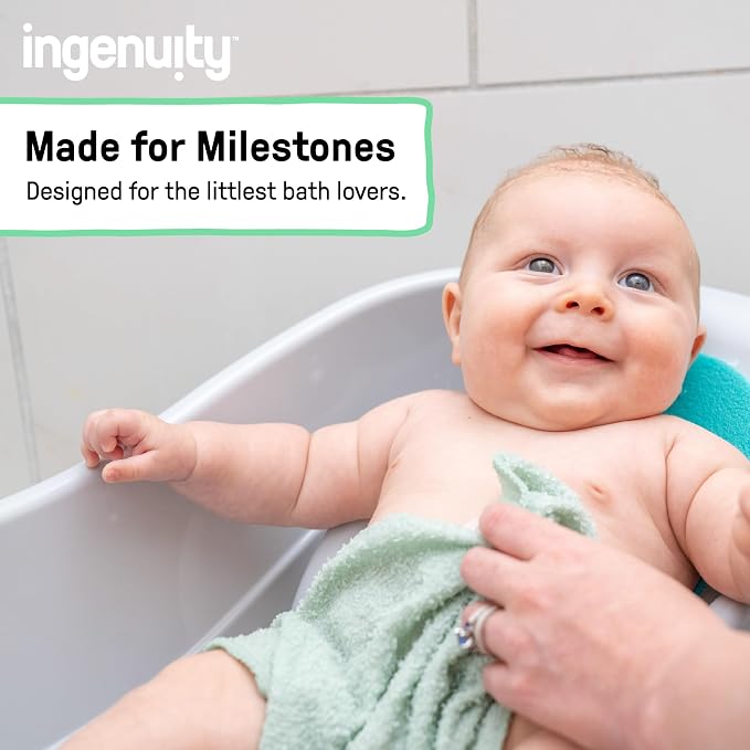Ingenuity Foldaway 2-Position Bather, 2-Position Adjustable Support Baby Bath - Image 6