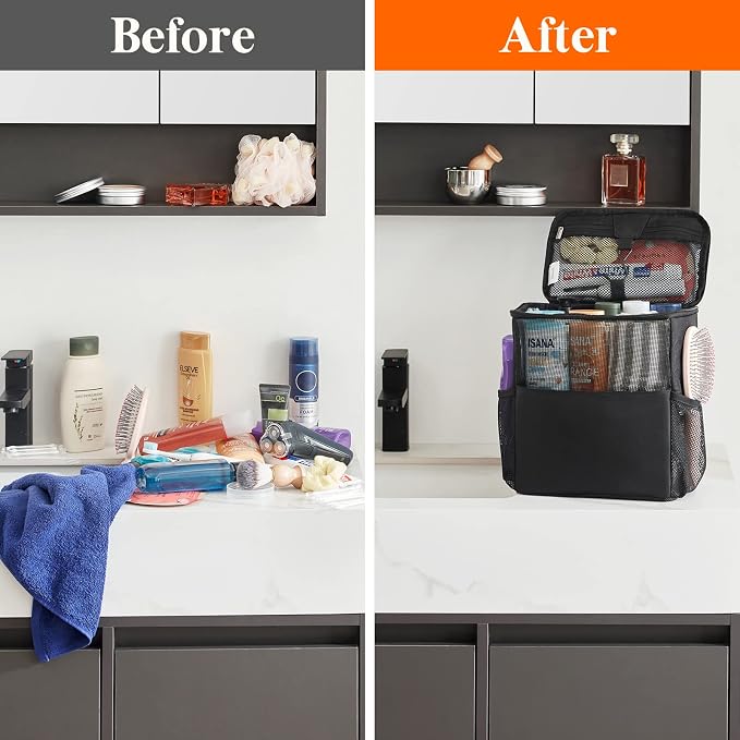 Lifewit Mesh Shower Caddy Bag Portable College Dorm Room Essentials Caddy Tote - Image 7