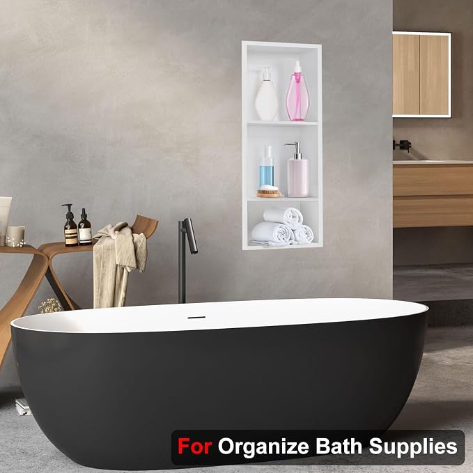 Shower Niche, 12 * 30 Stainless Steel Elegant Bathroom Niche, No Tile Needed - Image 4