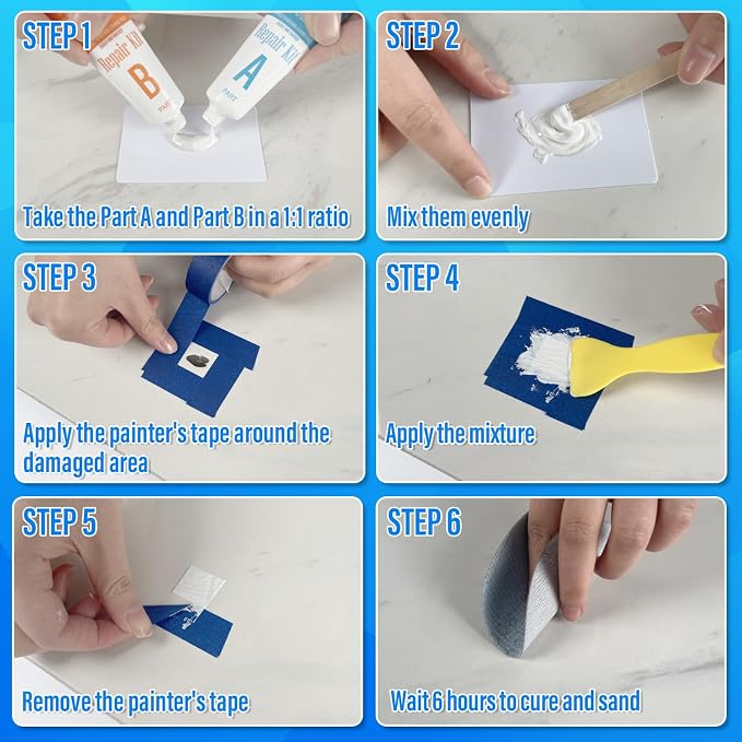 Tub Repair Kit White, Tub Chip and Bathtub Repair Kit - Image 7