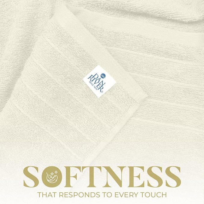 DAN River Extra Large Bath Towels Set of 4, 30 x 60 Inches - Image 4