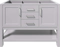 ARIEL 48" Grey Bathroom Vanity Base Cabinet, 2 Soft Closing Doors and 2 by Ariel