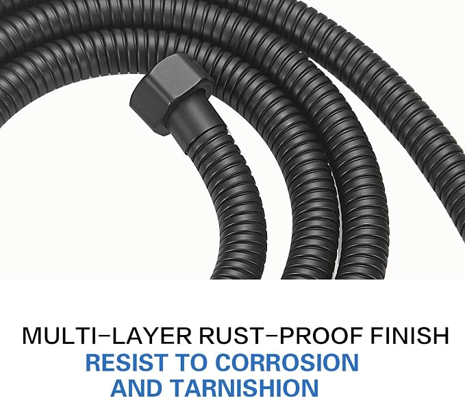 RUMOSE 59 inches Shower Hose Water Plating Shower Head Extension Hose - Image 5