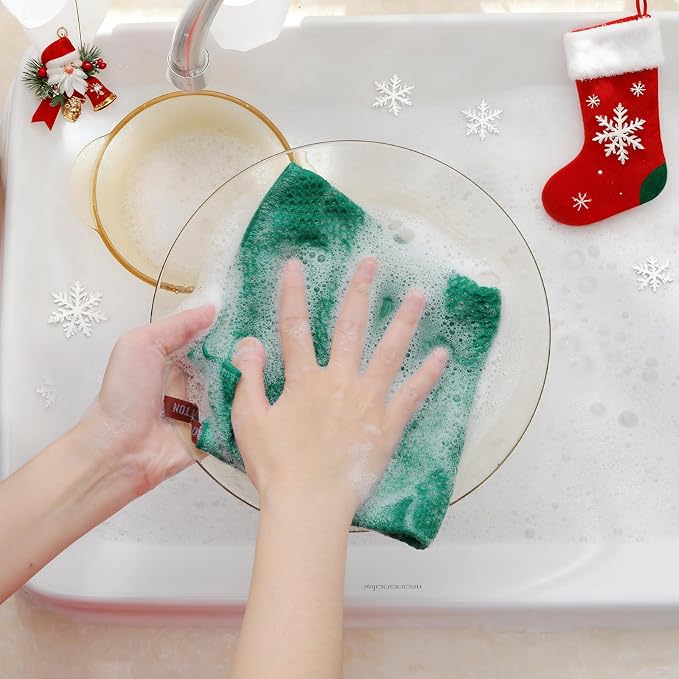 Homaxy 100% Cotton Waffle Weave Kitchen Dish Cloths, Ultra Soft Absorbent Quick - Image 4