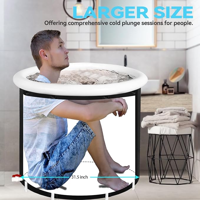 BDL Ice Bath Tub for Athletes, Extra Large Portable Freestanding Bathtub 105 - Image 6