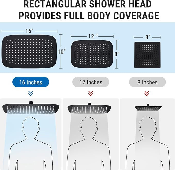 G-Promise All Metal 16 Inch Shower Head - Image 7