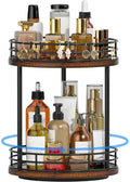 Bathroom Organizer Countertop, 2 Tier Rotating Makeup Organizer Countertop by Yelinkws