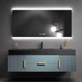 40" Bathroom Vanity with Single Sink, Floating Bathroom Vanities with LED Smart by LUTHXAY