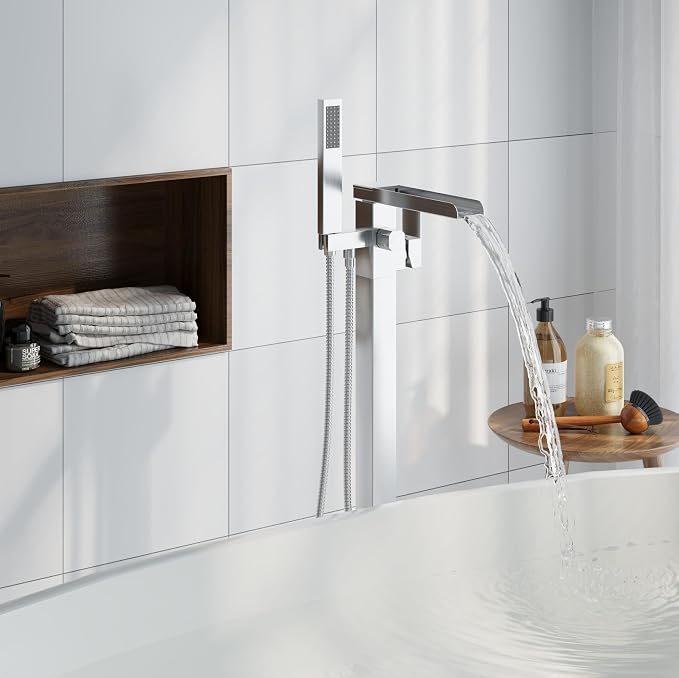 Freestanding Bathtub Faucet, Floor Mount Bathtub Faucet - Image 5