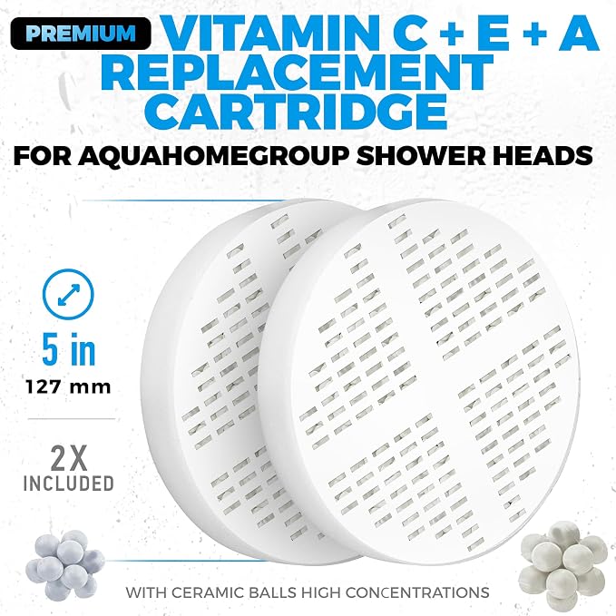 AquaHomeGroup 20-Stage Shower Filter Replacement Cartridge & Vitamin C + E + A - Image 2
