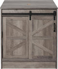 30" Barn Door Bathroom Vanity, Farmhouse Style Standing Pedestal Cabinet by Solidee