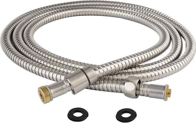 Hibbent All Metal Shower Hose, 90 Inch Stainless Steel Extra Long Bathroom by Hibbent