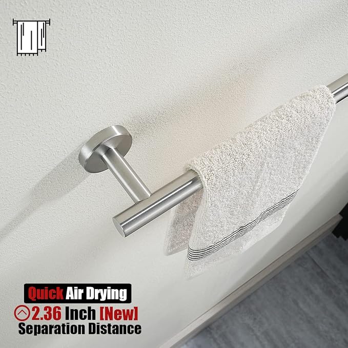 JQK Bath Towel Bar, 20.5 Inch 304 Stainless Steel Thicken 0.8mm Towel Rack - Image 6