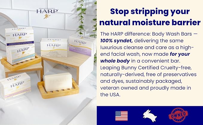 HARP pH-Balanced Body Wash Bar. 100% Syndet. Protects Moisture Barrier - Image 7