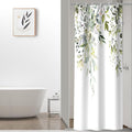 Colorful Star Sage Green Eucalyptus Waterproof Shower Curtain Set by Colorful+Star