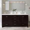 ARIEL Double Bathroom Vanity 73" Espresso by Ariel