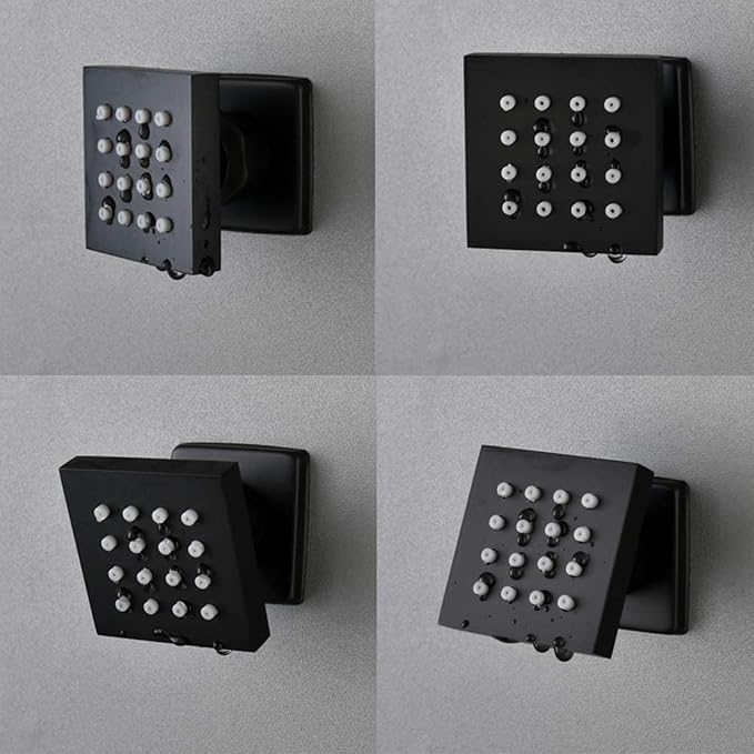 Matte Black 16X24 inch Ceiling Mounted Rain Shower Head System, Digital Display - Image 4