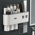 No-Drill Wall Mounted Toothbrush Holder, Bathroom Shelf, by Celsitudo