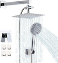 Shower Head 8'' High Pressure Rainfall, Handheld Shower Combo by Hamckay
