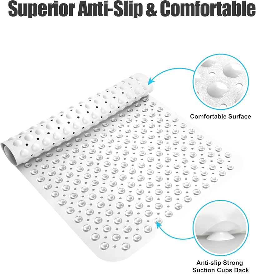 Extra Large Shower Mat, Yonala 47.2 x 31.5 Inch Non Slip Shower Mats - Image 3
