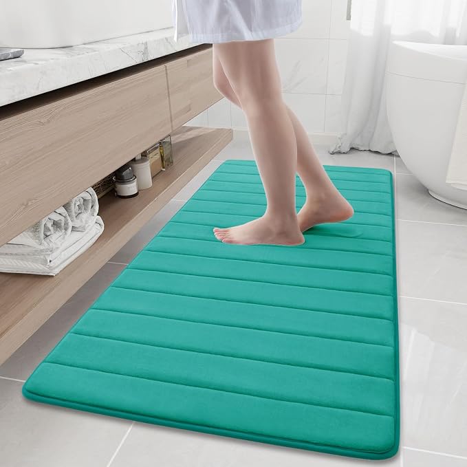 Buganda Memory Foam Bath Mat, Ultra Soft and Non-Slip Bathroom Rugs, Water by Buganda