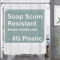 AmazerBath Plastic Shower Curtain 84 Inches Long, 72 x 84 Frosted Weighted by AmazerBath