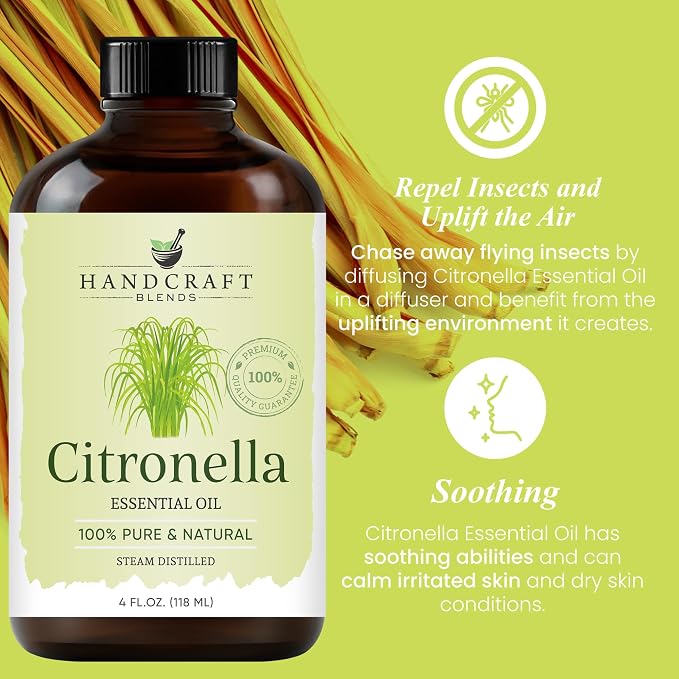 Handcraft Blends Citronella Essential Oil – Huge 4 Fl Oz – 100% Pure and - Image 5