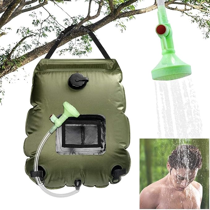 Solar Shower Bag, 5Gal Portable Solar Heating Camping Shower Bag, - Image 7