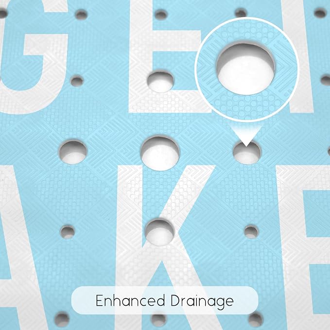 Bathtub Mat Non Slip, Get Naked Square Bath tub Mat Shower Floor Mat - Image 4