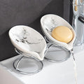 Leaf-Shaped Soap Dish – Ceramic Soap Bar Holder by Dobbyby